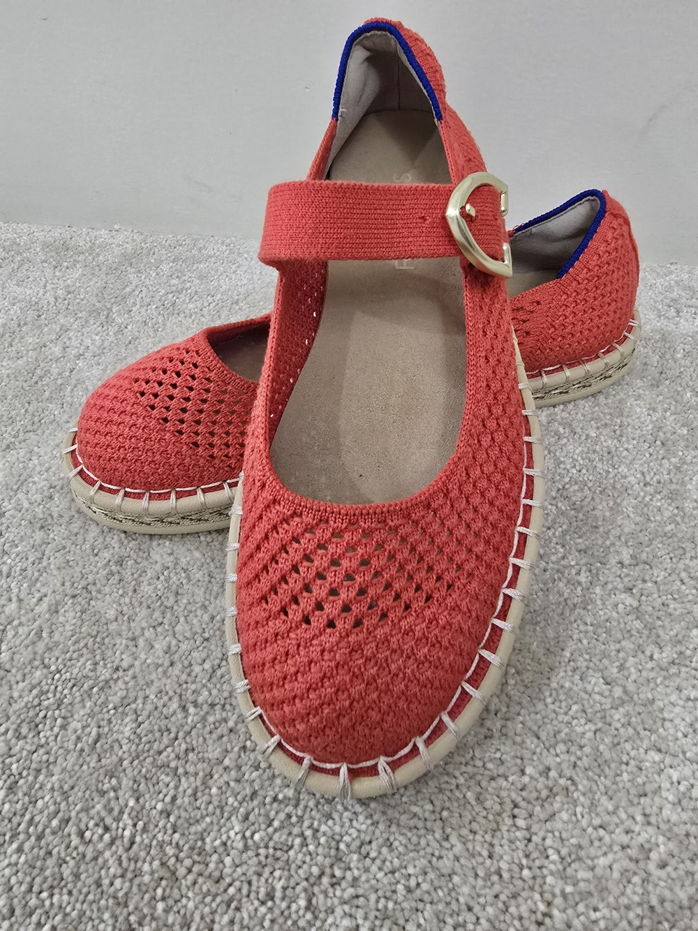 Time and Tru Elegant Red Espadrille Mary Jane Dress Shoes Women’s Size 6 - Picture 8 of 16